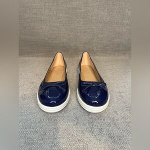 GEOX Respira women’s navy blue slip on ballet flats EU 39 US SIZE 8.5 LIKE NEW